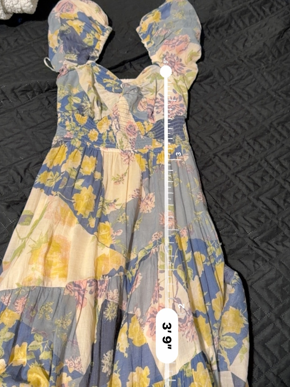 Free People Sundrenched Printed Maxi Dress in a blue floral border print. - Picture 8 of 8
